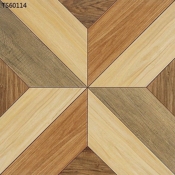 Decorative Wood  Patterned Ceramic Glazed Floor Tiles   600x600 Professional  Luxury